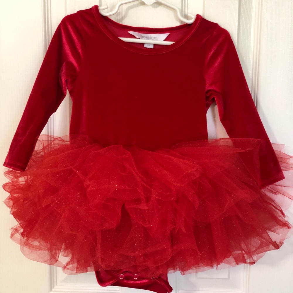 Glitter velvet tutu dress